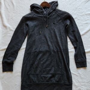 LIKE NEW Burberry Dark Gray Hooded Long Sleeve Raglan Dress
